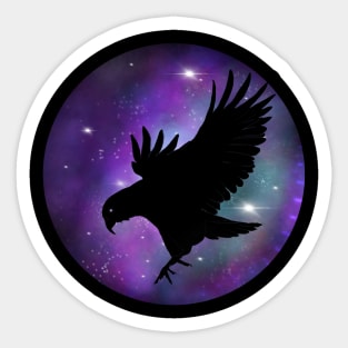 Galaxy kea silhouette Sticker